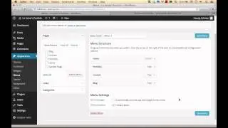 WordPress: Creating pages, organizing menus, and disabling comments