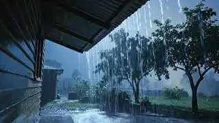 Cinematic Night Rain on Tin Roof |  Ambience for Sleep