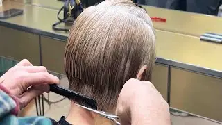 SUPER HAIRCUT -  SHORT EDGY PIXIE CUT  - BLONDE WOMEN HAIRCUT