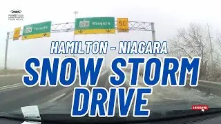 Snow Storm Drive | Hamilton to Niagara | Winter Whiteout POV