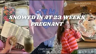 PREGNANCY DURING A WINTER STORM | cozy days at home, coffee syrup recipe, & catching up!!