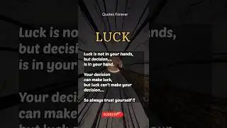 Motivational Quotes about Luck ~ Instagram famous Quotes ~ Quotes Forever #shorts #quotes #luck