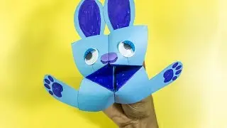 Easy Paper bunny Puppet: Craft Ideas for kids by CraftiKids