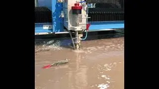 METAL - AKS Waterjet Cutting Metal Under Water