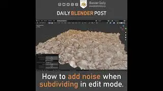 Subdivide with Noise in Blender