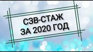 СЗВ-СТАЖ отчет за 2020 год в Пенсионный фонд. Анкета АДВ-1. Получение СНИЛС на сотрудника.