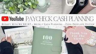 YouTube Paycheck Budget With Me $3167 | Cash Planning for the Week | Cash Envelope System
