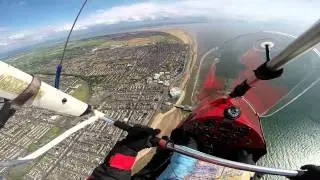 Microlight flight Ince, Pilling Sands and Blackpool