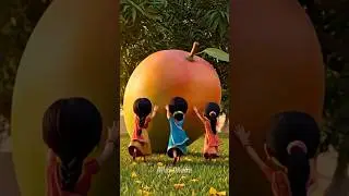 Giant Mango Juice Made by Tiny Chefs