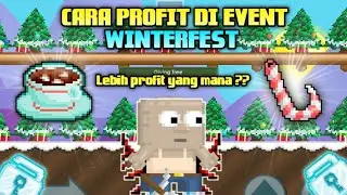Cara profit dari Tree Decoration || Hot Chocolate atau Candy Cane Bait ? || Winterfest growtopia