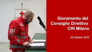 Giuramento del Consiglio Direttivo della CRI Milano