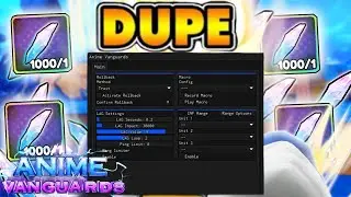 Anime Vanguards Script GUI / HACK & SCRIPT | ROLLBACK & MACRO AUTOFARM INF GEMS [DUPE UNITS] & MORE