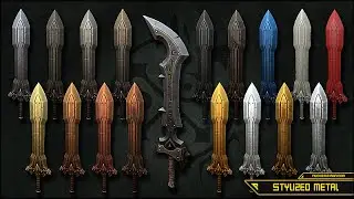 Stylized Metal Materials by Zack D Maxwell - Substance Painter