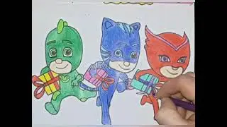 HOW TO DRAW PJ MASKS,рисуем герои в масках