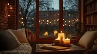 🌧️🎹 Rainy Night Piano Mood | Indoor Window Rain Ambience for 3 Hours | Sleep Relaxation Study Work