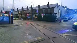 Stagecoach Supertram 103 cross and arrives into Middlewood with a Yellow Route from Meadowhall