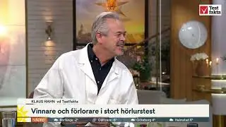 Test av in-ear-h&ouml;rlurar p&aring; TV4 Nyhetsmorgon