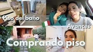 Comprando el piso del baño 🏡+ avances en la cocina 😀 / Renovando nuestra casa en Italia.