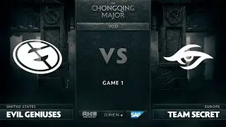 [EN] Evil Geniuses vs Team Secret, Game 1, The Chongqing Major LB Final
