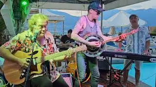 Getting Funky With This Awesome Sounding 3 String Mercedes-Benz Hubcap Guitar In The Swiss Alps