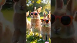 Rabbit group 😊👍dance with sunglasses 🪩 #cartoon @CartoonQuez25