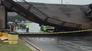 Bridge Collapses Onto Oklahoma City Freeway