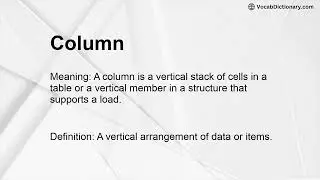Column Meaning