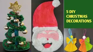 5 DIY Christmas easy paper crafts | Last Minute Decor for Christmas | Easy Christmas Crafts for Kids