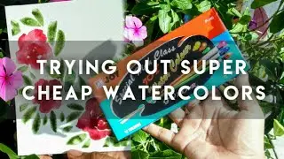 Trying out ($1) Super Cheap Watercolors | Philippines