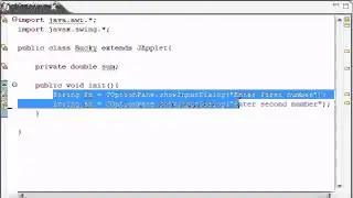 Init for Applet in Java