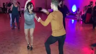JESSICA QUILES & DIONEY DA SILVA  SALSA DANCE  AT PRE PARTY  SEATTLE SALSA CONGRESS 2017
