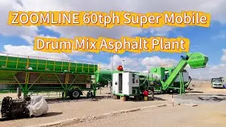 ZOOMLINE 60TPH Super Mobile Drum Mix Asphalt Plant