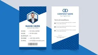 ID Card Design Template Free Download | Minimal Identity Card Vector For Office