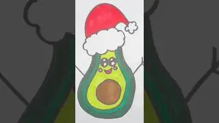 How to Draw a Christmas Avocado #drawing #drawing4kids #draw #christmas #viral #viralvideo