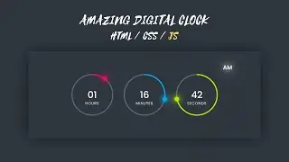 How to Create Digital Clock using (HTML/CSS/JS)