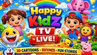 🎶 Rhymes & Cartoons LIVE | Happy Kidz TV 3D Kids Animation