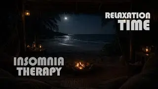 Cozy Fireplace ASMR | Heavy Rain in a Glass Villa Bedroom Overlooking Rice Fields at Night