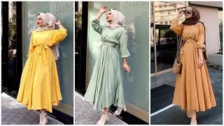 تألقي بأجمل الفساتين و الحجابات _موضة الالوان لهذا الموسم🌸