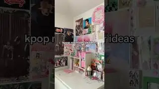 some simple kpop room decor ideas 💗 #kpoproom #roomdecor #kpopaesthetic #kpopcollection