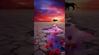 Desert Lion 🦁 and Magical Fantasy by @dspromusic #relaxingmusic #backgroundmusic