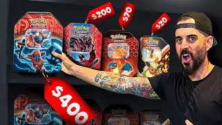 $20 vs $400 Pokemon Card Tins and... I PULLED IT!