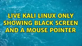Live Kali Linux only showing Black Screen and a mouse pointer
