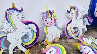 Unicorn Theme Thermocol Foam Cutouts , Flexible | apartyshop | Birthday Party Supplies and Rentals