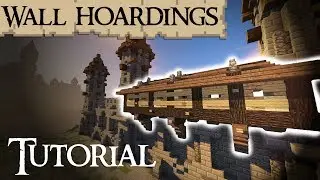 Minecraft Tutorial: Medieval WALL HOARDINGS (feat. Jamziboy??)