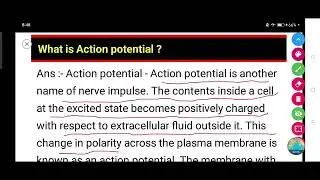 What is Action potential?