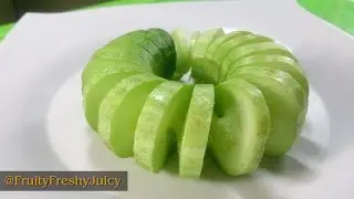 One Best Way To Cut Cucumber - Cutting & Carving Techniques, Skills & Designs