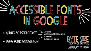 Adding Accessible Fonts in Google Docs