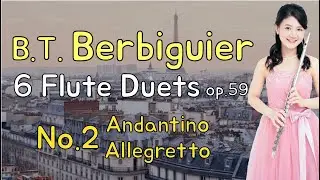 ベルビギエ「6つの二重奏曲op.59」第2番　Berbiguier [6Flute Duets] No.2