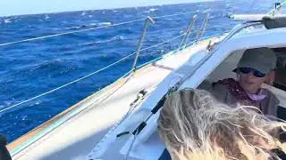 30+ knots to windward on a Boreal 44 in Greece