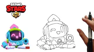 How to draw New Brawler Skin Aquamarine Sprout New Season from Brawl Stars